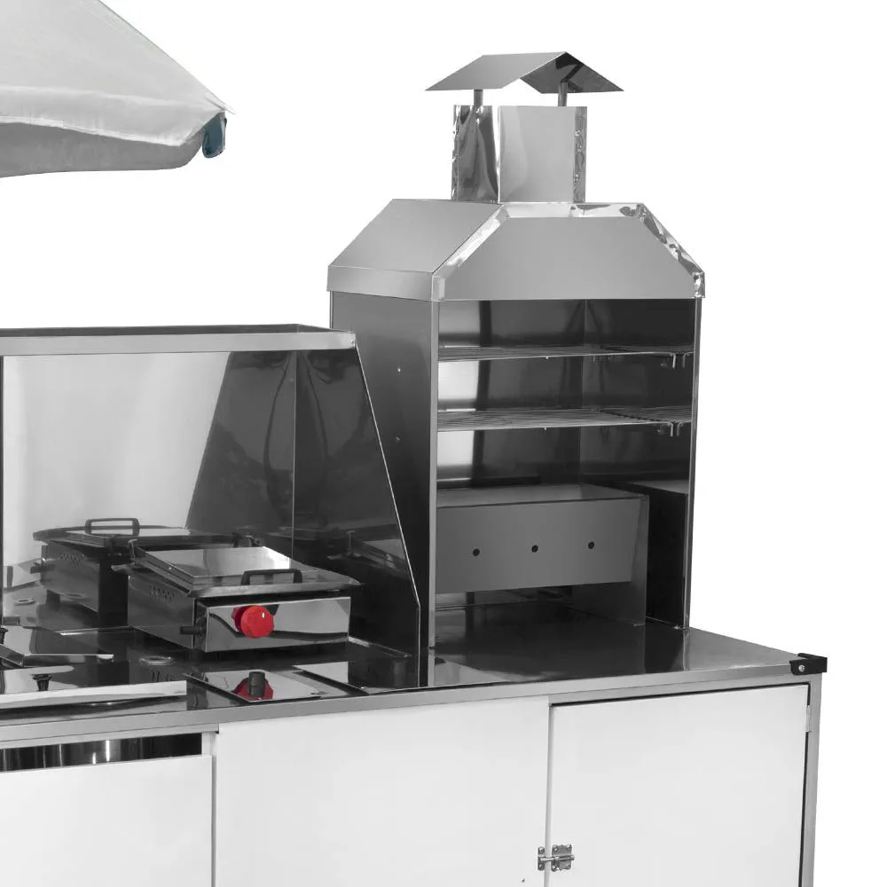 Carrinho 5 em 1 Cefaz Churrasco Hot Dog Lanche Salgado e Batata Frita Branco BLC33P/GS - Imagem 5