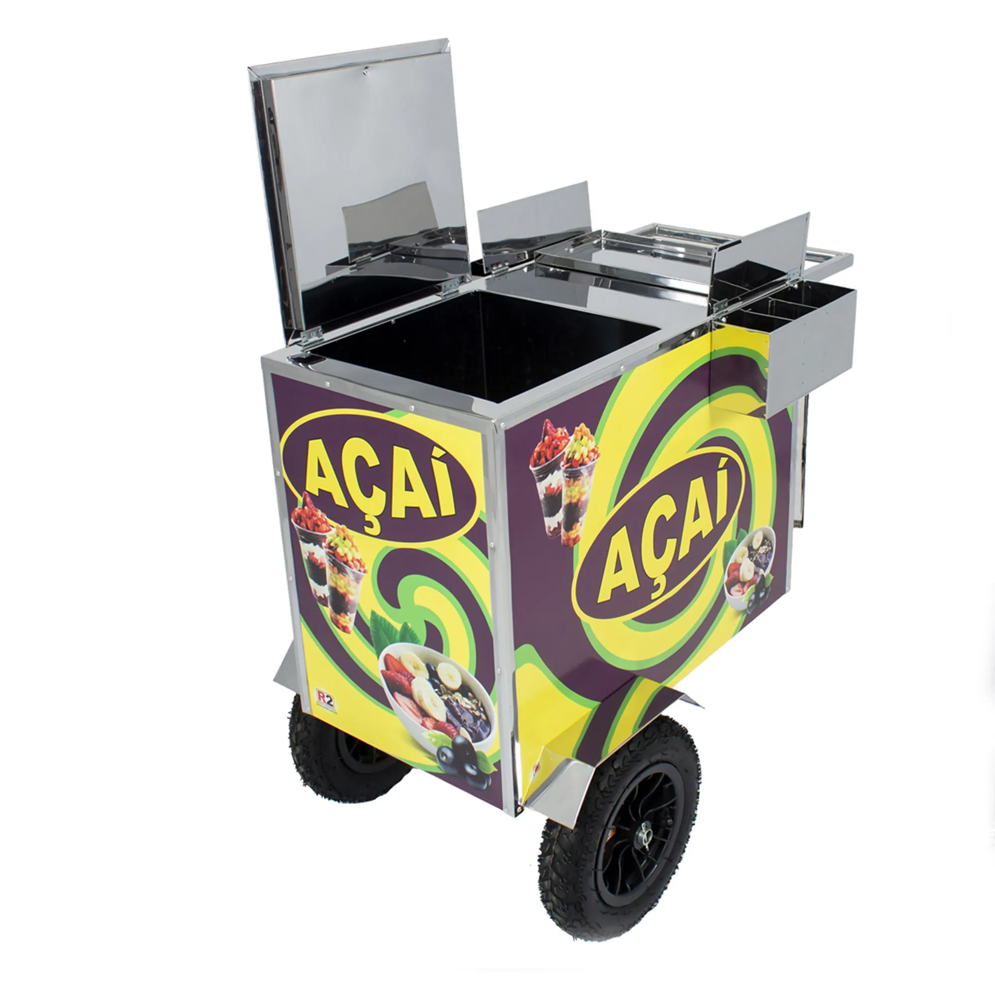 Carrinho de Açaí R2 com Roda Pneumática e Guarda-Sol 965