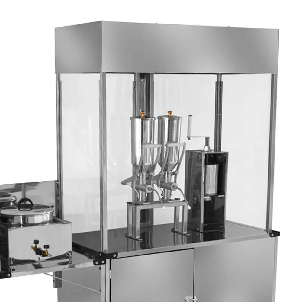 Carrinho de Churros Cefaz Inox 2 Doceiras e Rodas de Bicicleta L23P - Imagem 2