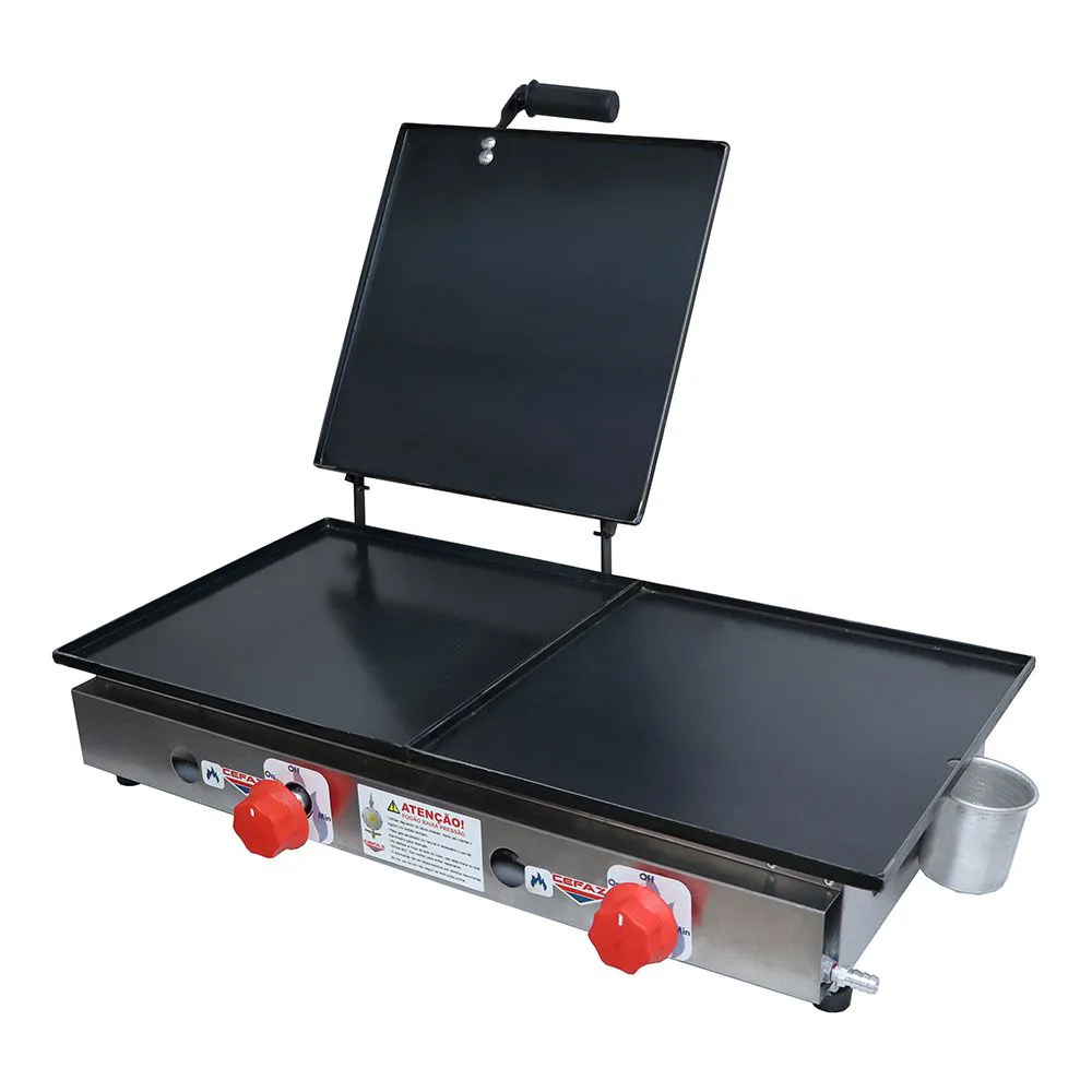 Chapa a Gás Cefaz 60 cm Baixa Pressão com Prensa CSA-02