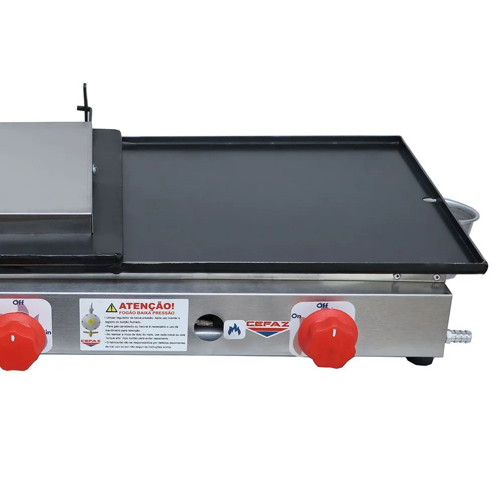 Chapa a Gás Cefaz 60 cm Baixa Pressão com Prensa CSA-02 - Imagem 4