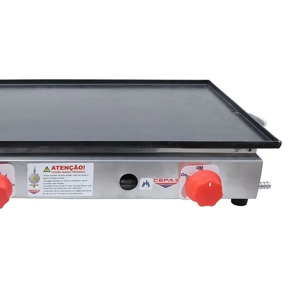 Chapa a Gás Cefaz 90 cm Baixa Pressão 3 Queimadores CS-03 - Imagem 3