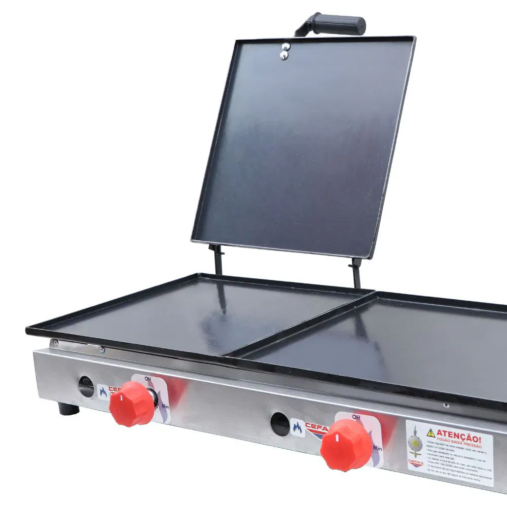 Chapa a Gás Cefaz 90 cm Baixa Pressão com Prensa CSA-03 - Imagem 3