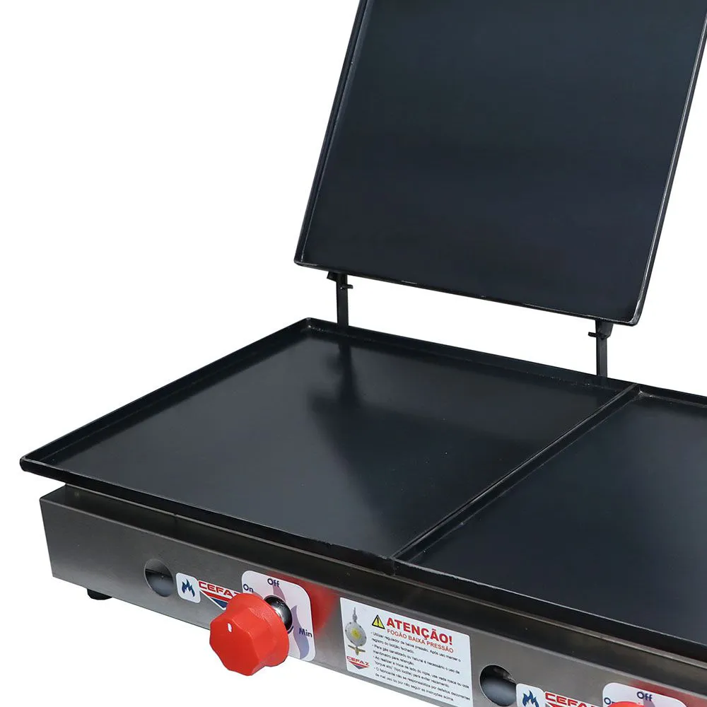 Chapa a Gás Cefaz 60 cm Baixa Pressão com Prensa CSA-02 - Imagem 5