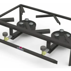 Fogão Industrial 2 Bocas Progás Alta Pressão 6 Caulim Retangular F2B6