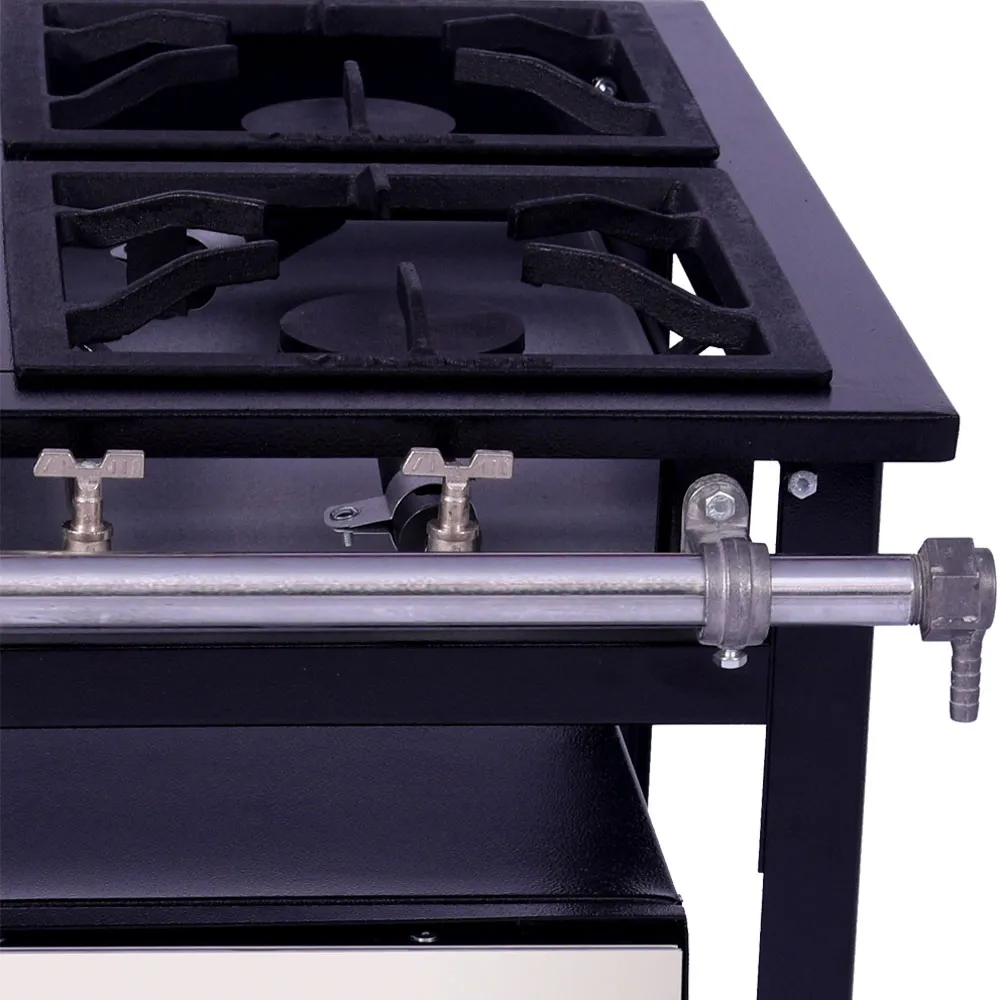 Fogão Industrial 4 Bocas a Gás Venâncio Baixa Pressão com Forno Extra E4F - Imagem 2