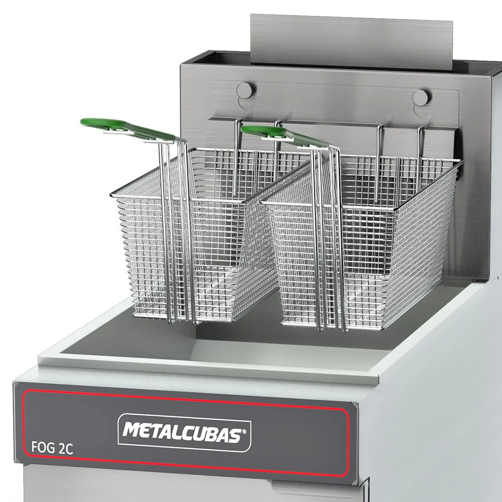 FRITADEIRA IND A GÁS 2 CESTOS METALCUBAS 30L FOG2C - Imagem 2