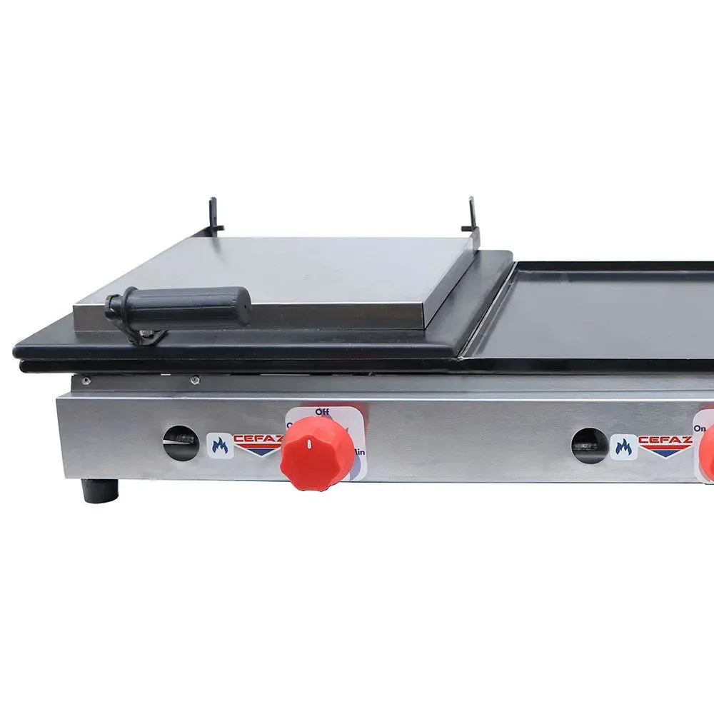 Kit Lanchonete Mesa de Manipulação 190x70cm + Fritadeira a Gás 2 Cuba + Chapa a Gás 90cm - Imagem 6