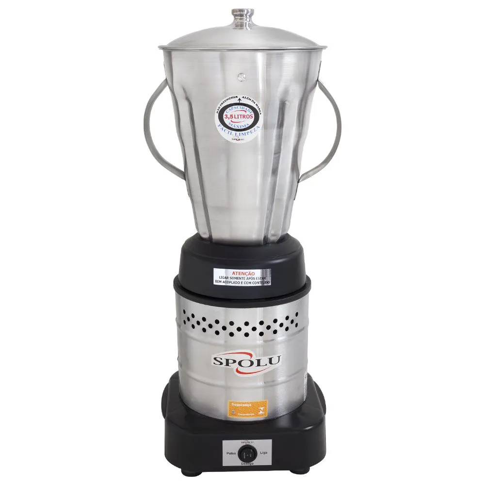 Liquidificador Industrial Alta Rotação Spolu Inox 3,5 Litros SPL-063X 127V
